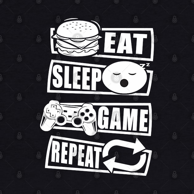 eat sleep game repeat gaming life by Moe99